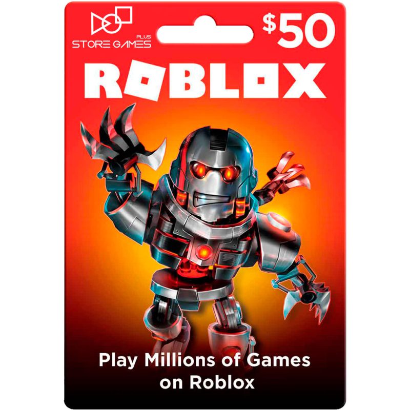 Roblox Gift Card 50 USD Código Digital Store Games Plus